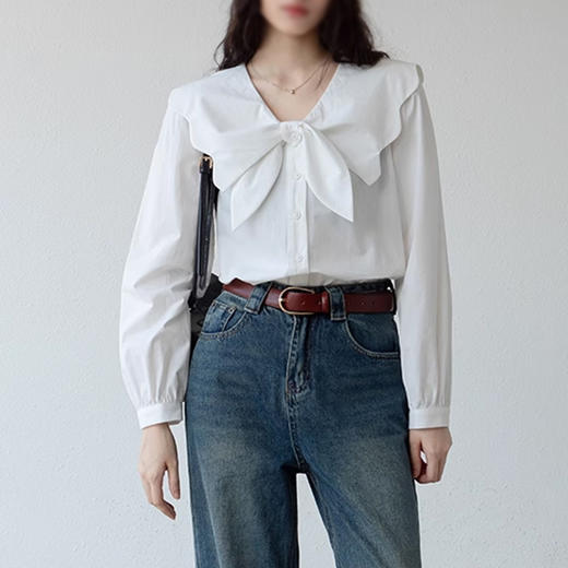 裁缝学苑AX151 新款衬衫纸样女装长袖法式复古娃娃领衬衣上衣样板 商品图6