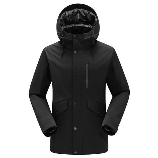 户外中长款冲锋衣男女款两件套三合一可拆卸抓绒衣防风防水登山服 商品图3