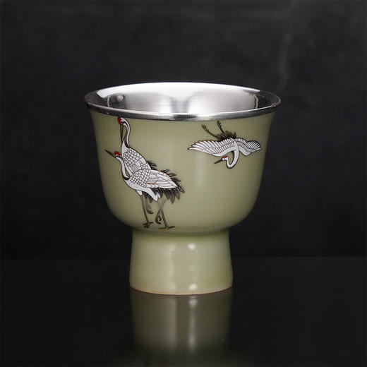 子佩集S990银【鹤喜】茶具【CB005】茶杯摆件2312 商品图0