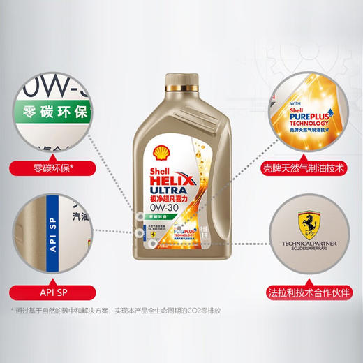壳牌（Shell）极净超凡喜力0W-30 SP级 1L 汽车发动机润滑油 商品图2