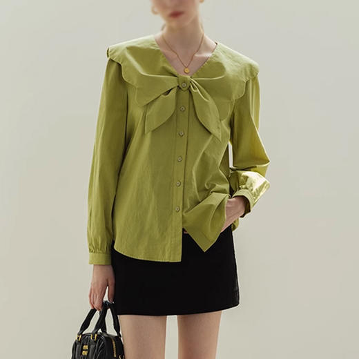 裁缝学苑AX151 新款衬衫纸样女装长袖法式复古娃娃领衬衣上衣样板 商品图1