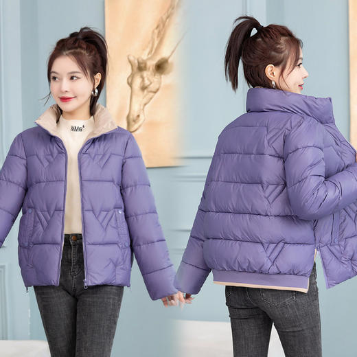 百媚生 加厚短款棉服立领小棉袄XY312 商品图3