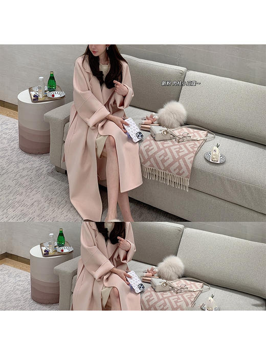 金蘑菇菇 Da Vittorio钟情米兰 /  温柔风中长双面呢大衣（丝巾另外拍） 商品图4