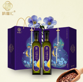 纳福汇冷榨亚麻籽油礼盒500mL*2瓶