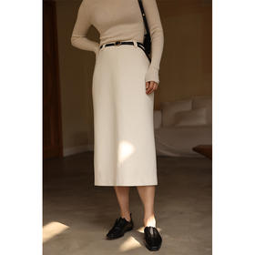 HeyDress小香风半身裙女秋冬高腰显瘦直筒a字半裙毛呢羊毛气质裙