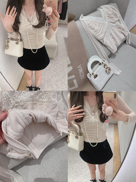 金蘑菇菇 Ombres玉兔 lp小斗篷系列/ 10羊绒狐狸毛领双面呢大衣 商品图4