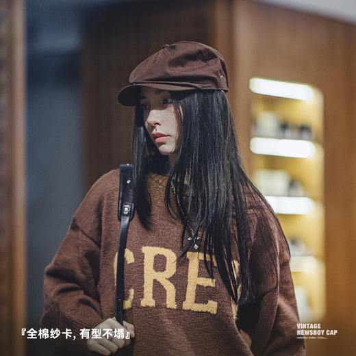 马登女装贝雷帽女秋冬显脸小八角帽报童帽蓓蕾帽文艺复古画家帽子 商品图2