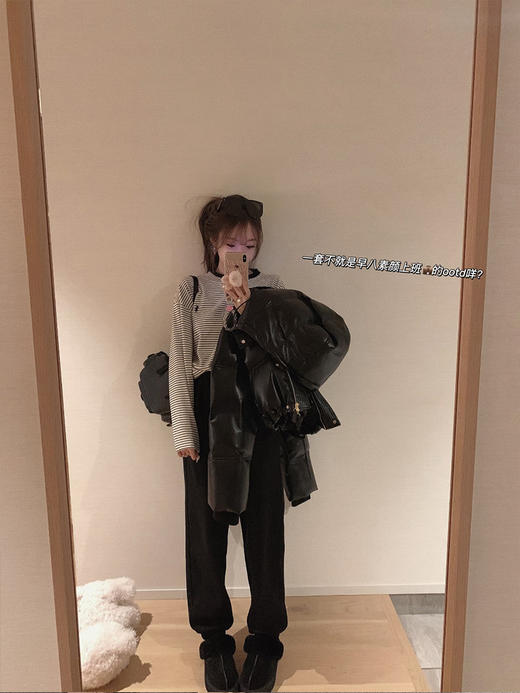 金蘑菇菇  舒适体感 温泉运动裤/百搭宽松藏肉加绒卫裤束口运动裤 商品图3