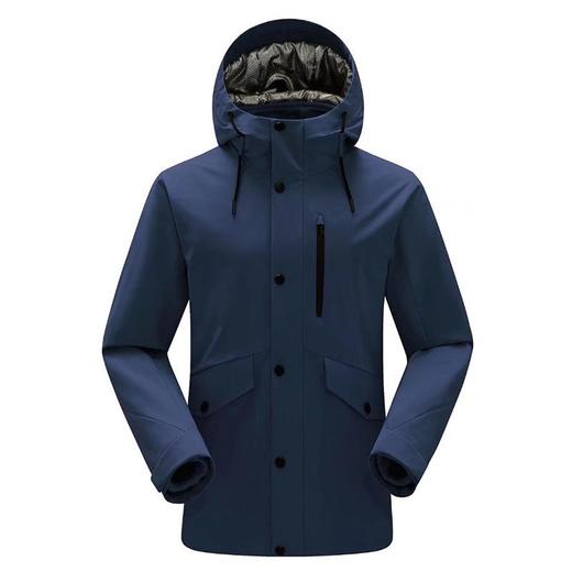 户外中长款冲锋衣男女款两件套三合一可拆卸抓绒衣防风防水登山服 商品图2