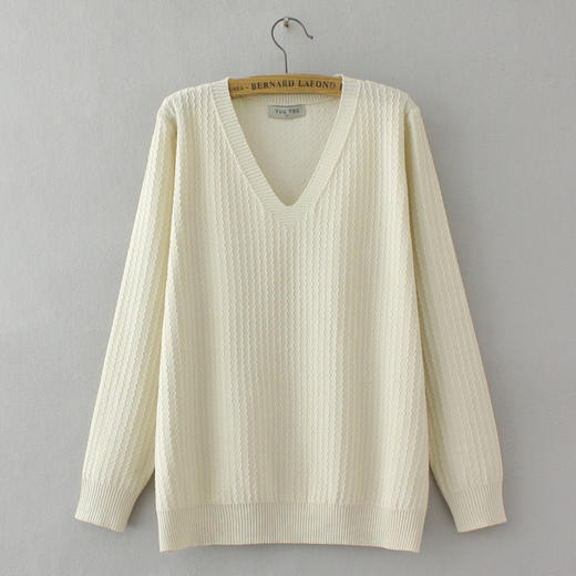 秋冬【大码V领针织衫】韩版 显瘦休闲 开衫女装 商品图2