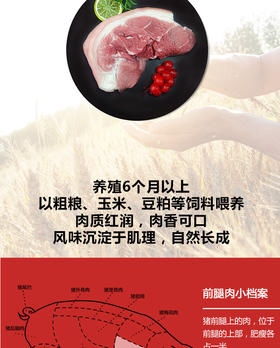 【秒杀单品】]苏食黑毛猪带皮前腿肉1kg【021】