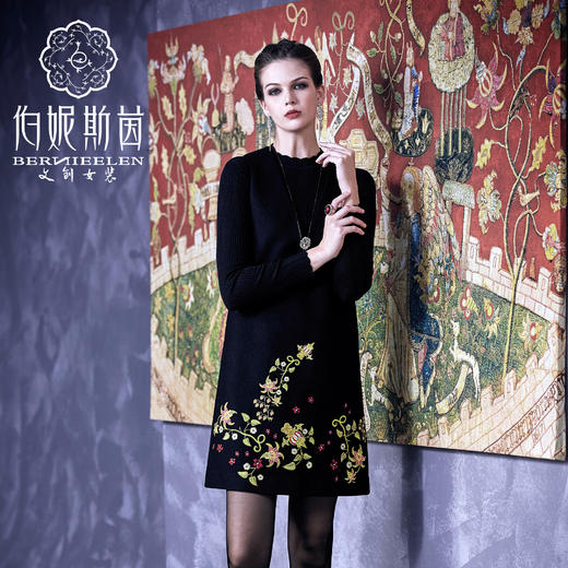 【伯妮斯茵】黑色6S6152  连衣裙 商品图1