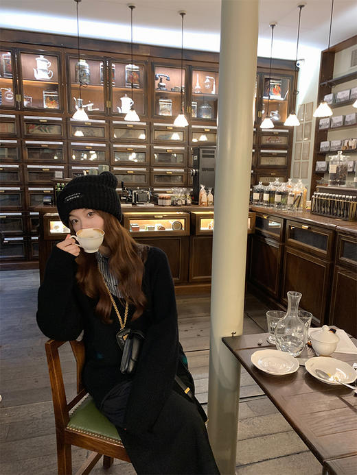 金蘑菇菇 Parallele日落威尔顿 衬衫套组/ 知性风u领毛衣叠穿衬衫 商品图3