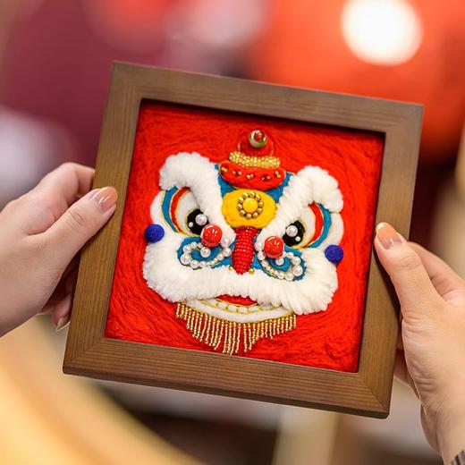 瑞兽醒狮羊毛毡戳戳乐摆件diy材料包 商品图4