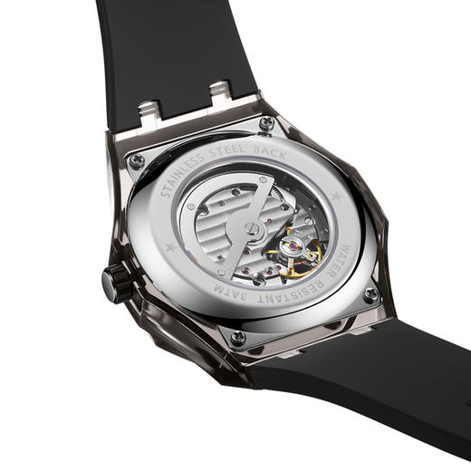 朗玛 RONMAR MotoX机车系列自动机械机芯腕表镂空透明潮流运动手表 商品图7