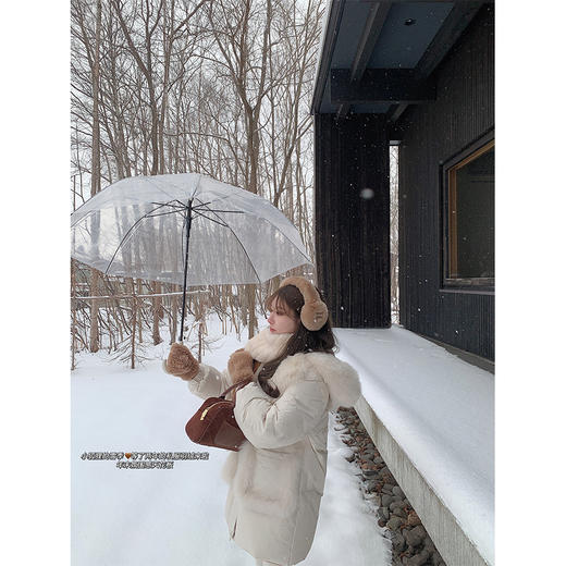 金蘑菇菇 小狐狸的雪季/ 狐狸羽绒+小绵羊外套+Gucc开衫+麂皮半裙 商品图0