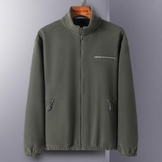 【摇粒绒 加厚款】罗蒙外套男秋冬保暖外套休闲百搭通勤抓绒衣男士外套 商品图1