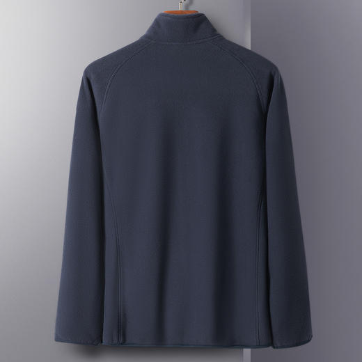 【摇粒绒】罗蒙外套男秋季新款纯色休闲通勤百搭抓绒衣男士外套 商品图5