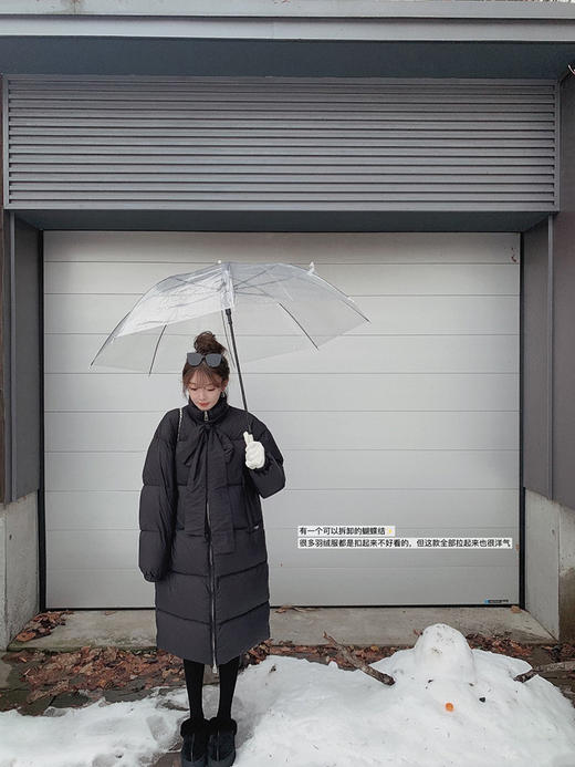 XS码 金蘑菇菇 比利时雪夜 私藏prad*羽绒/ 白鸭绒时髦简约长短款外套 商品图2