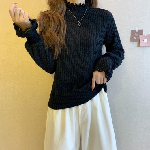 Im Presionismo加绒宫廷风蕾丝打底衫 商品图4