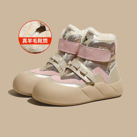 品质好货 | Safiya/索菲娅2023新款金属感加厚加绒羊毛雪地靴 SF3411A712 商品图7
