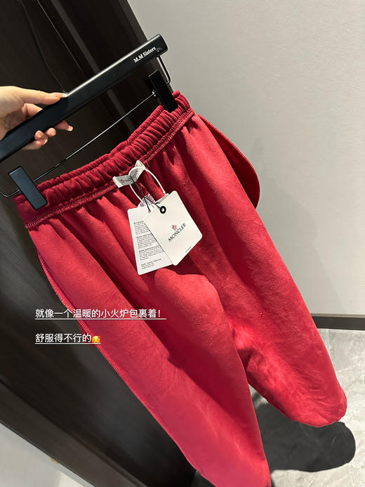 蒙口安哥拉红加绒 松紧腰遮肉显瘦卫裤 商品图14