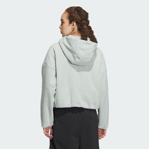 Adidas/阿迪达斯女秋冬新款抓绒外套运动服拉链保暖连帽夹克IP7050 商品图1