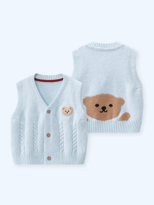 【32款 时尚百搭】婴儿马甲春秋外穿男宝宝针织小背心男秋装开衫马夹儿童网红坎肩女 商品图5