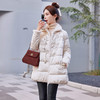 冬季保暖，羽绒真毛领拼接盘扣新款90白鸭绒羽绒服HR-HYGG9006 商品缩略图3