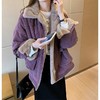 【加绒加厚！ 灯芯绒棉袄外套】 百搭冬季款 大码宽松女装 加绒加厚休闲百搭 学生仿羊羔毛保暖工装棉衣服L 商品缩略图2
