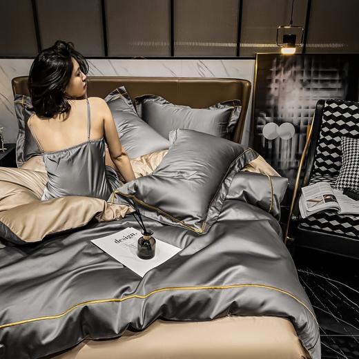 「72小时发货」【60支新疆长绒棉全棉】钱皇 双拼绣花四件套  四季通用款 古法元素工艺打造 风格采用宫廷古典风 经典不失优雅 商品图11