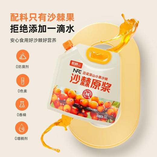(百万补贴) 醋柳山nfc沙棘原浆1000ml 商品图2