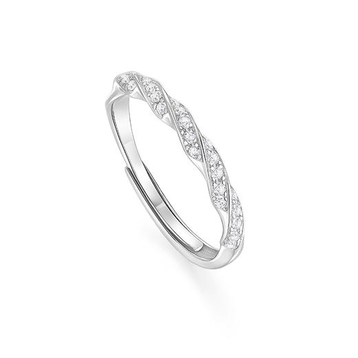 KADER卡蒂罗 莫比乌斯系列 璀璨星辉 S925银灵动线条星河设计开口可调节对戒一对 闪耀精致 男女同款情侣款 礼盒 商品图3