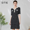 EITIE爱特爱温柔气质V领香风修身显瘦通勤印花针织连衣裙24春新款A2401305 商品缩略图0