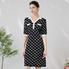 EITIE爱特爱温柔气质V领香风修身显瘦通勤印花针织连衣裙24春新款A2401305 商品缩略图2