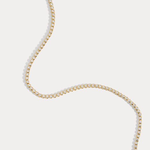 订购8周到｜Lili Claspe-Mini Reese-金色 迷你 网球 项链［美国设计师］ 商品图1