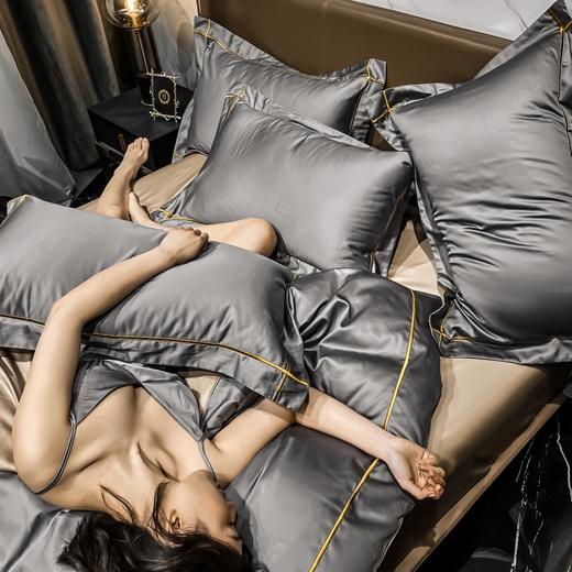 「72小时发货」【60支新疆长绒棉全棉】钱皇 双拼绣花四件套  四季通用款 古法元素工艺打造 风格采用宫廷古典风 经典不失优雅 商品图10