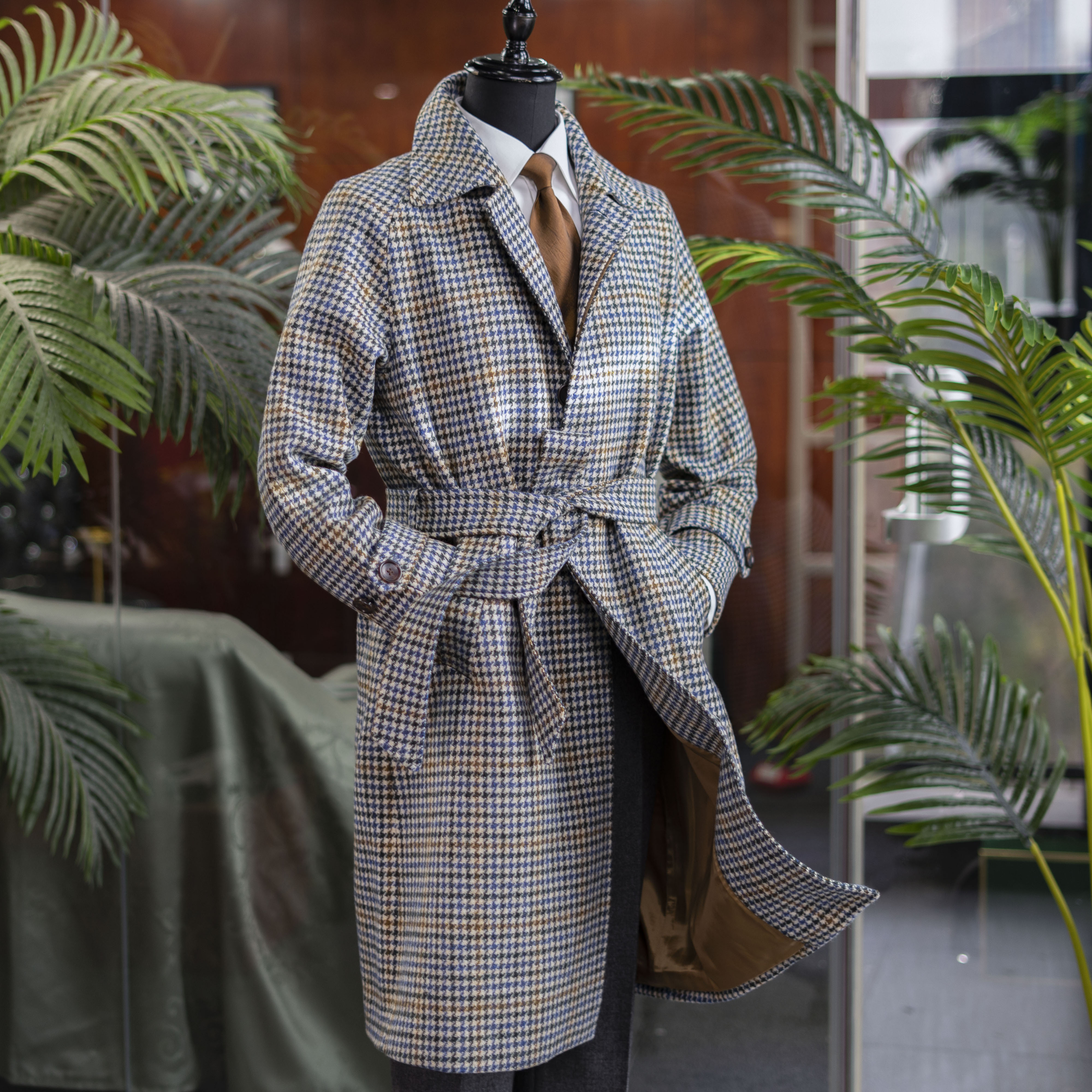 冬款男士全羊毛巴尔玛肯大衣