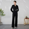 EITIE爱特爱时尚高级感假两件高腰显瘦通勤V领黑色连体裤春新款A2407339 商品缩略图3