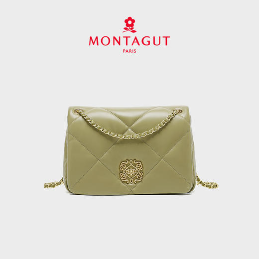 【高级羊皮系列】梦特娇新款复古时髦菱格斜挎包 商品图6