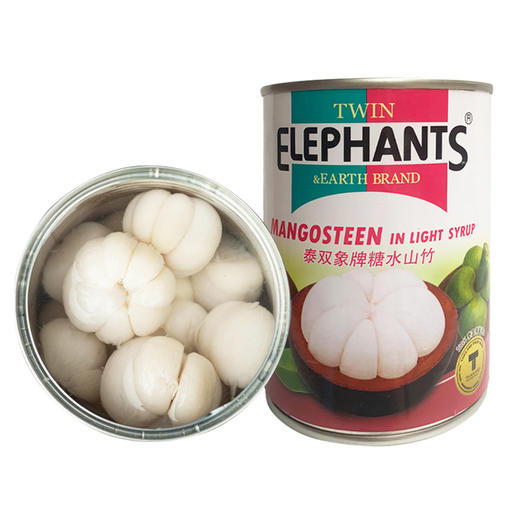 (百万补贴) 泰国进口泰双象牌糖水山竹罐头565g 商品图0