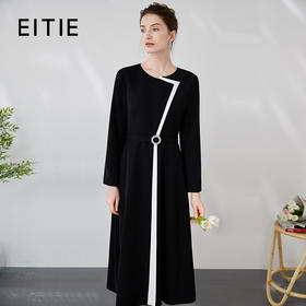 EITIE爱特爱春季新款时尚显瘦气质撞色通勤连衣裙A2407327