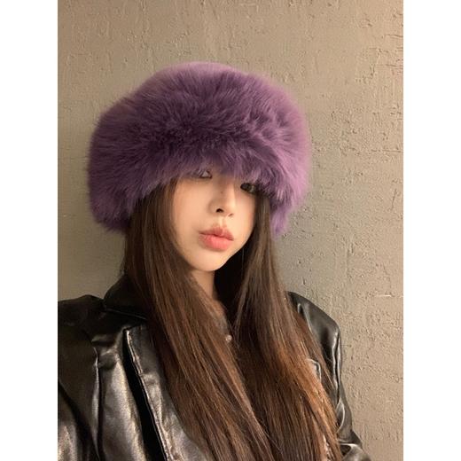 福利款~雀说毛绒韩系毛线帽女款仿兔毛加厚保暖蒙古帽百搭包头护耳雷锋帽AL 8379 商品图0