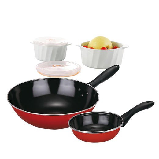 （分多包裹发货）爱依瑞斯青瓷双耳保鲜碗AS-B02A+苏泊尔爱家二件套+T0934T(炒锅30cm+煎锅16cm)【鲜享1.5】 商品图0