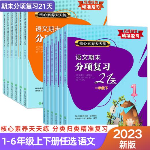 2023核心素养天天练 语文期末分项复习21天 123456年级上下册单本可选 商品图0