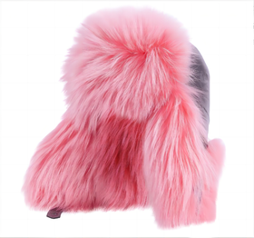 Sportalm - Eyak Mirror Fur Hat with Pink Fur - Chateau Grey/Platinum 配件 毛线帽 银色/粉红