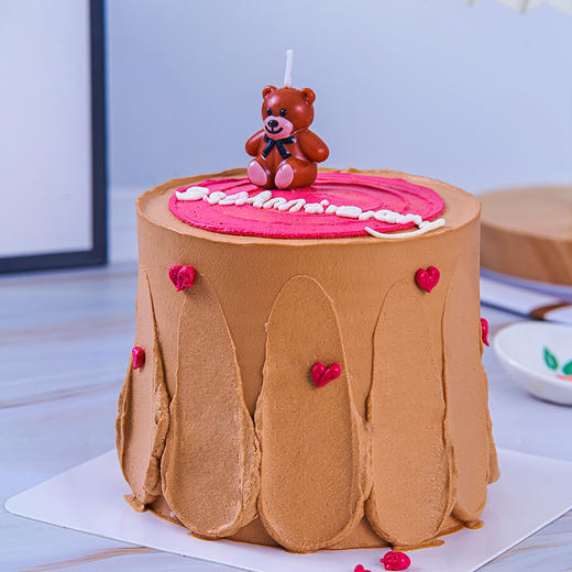 【小熊的甜蜜】4寸小熊爱心表白下午茶闺蜜聚餐小蛋糕  适合1-2人（提前一天预订，不配刀叉蜡烛生日帽） 商品图2
