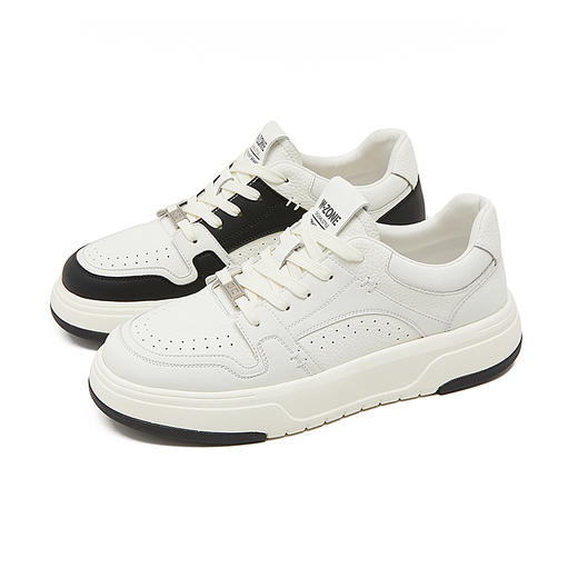 西遇低帮板鞋男新款美式潮酷熊猫鞋撞色黑白休闲运动鞋5508 商品图0