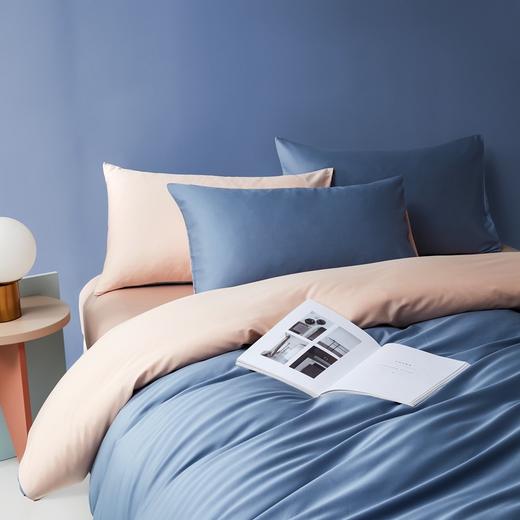  「72小时发货」【会呼吸更温暖】钱皇 100%80支全棉 纯色双拼四件套 内衣般面料质感 优质好棉 一针一线活性印染 商品图8