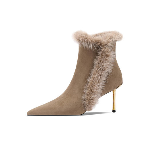 优雅性感，保暖爆款貂毛细跟短靴CX-SR127R 商品图13